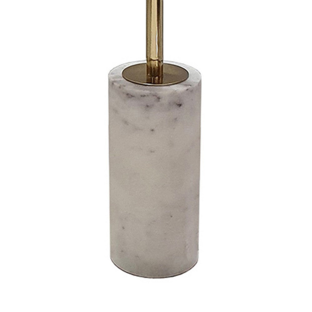 Nian Sunburst Statuary w White Marble Base | Gold Metal Spokes | 18"