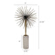 Nian Sunburst Statuary w White Marble Base | Gold Metal Spokes | 18"