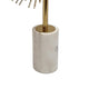 Nian Sunburst Statuary w White Marble Base | Gold Metal Spokes | 14"