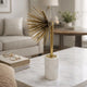 Nian Sunburst Statuary w White Marble Base | Gold Metal Spokes | 14"