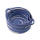Tex Baskets with Integrated Handles Set of 3 | Blue-White Cotton 10 9 8"