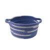 Tex Baskets with Integrated Handles Set of 3 | Blue-White Cotton 10 9 8"
