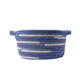 Tex Baskets with Integrated Handles Set of 3 | Blue-White Cotton 10 9 8"