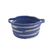 Tex Baskets with Integrated Handles Set of 3 | Blue-White Cotton 10 9 8"