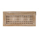 Alvin Decorative Storage Box | Slatted Design | Brown Bamboo-Wood 19"