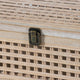 Alvin Decorative Storage Box | Slatted Design | Brown Bamboo-Wood 19"