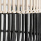 Vanie Basket Set of 2 | Slat Patterns | Black Iron | Cream Bamboo 23 19"