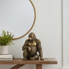 Tessy Seated Gorilla Figurine | Lifelike Bronze Polyresin Details | 8"