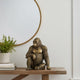 Tessy Seated Gorilla Figurine | Lifelike Bronze Polyresin Details | 8"