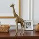 Norie Giraffe Figurine | Textured Sculpture Detail Polyresin Copper 16"