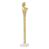Valeri Small Decorative Human Figurine | Marble Base | Gold Aluminum 28"