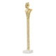 Valeri Small Decorative Human Figurine | Marble Base | Gold Aluminum 28"