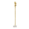 Valeri Small Decorative Human Figurine | Marble Base | Gold Aluminum 28"