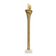 Valeri Small Decorative Human Figurine | Marble Base | Gold Aluminum 28"