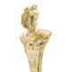 Valeri Small Decorative Human Figurine | Marble Base | Gold Aluminum 28"