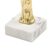 Valeri Small Decorative Human Figurine | Marble Base | Gold Aluminum 28"