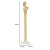 Valeri Small Decorative Human Figurine | Marble Base | Gold Aluminum 28"