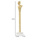 Valeri Small Decorative Human Figurine | Marble Base | Gold Aluminum 28"