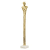 Valeri Large Decorative Human Figurine | Marble Base | Gold Aluminum 32"