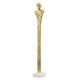 Valeri Large Decorative Human Figurine | Marble Base | Gold Aluminum 32"