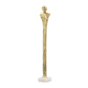 Valeri Large Decorative Human Figurine | Marble Base | Gold Aluminum 32"