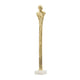 Valeri Large Decorative Human Figurine | Marble Base | Gold Aluminum 32"