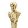 Valeri Large Decorative Human Figurine | Marble Base | Gold Aluminum 32"