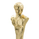 Valeri Large Decorative Human Figurine | Marble Base | Gold Aluminum 32"