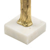 Valeri Large Decorative Human Figurine | Marble Base | Gold Aluminum 32"
