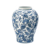 Brady Ginger Jar with Dome Lid | Floral Pattern Blue-White Porcelain 23"