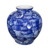 Caleb Decorative Vase | Speckled Glazed Finish | Blue-White Porcelain 9"