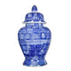 Jonah Ginger Jar | Speckled-Circular Patterns | Blue-White Porcelain 17"