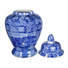 Jonah Ginger Jar | Speckled-Circular Patterns | Blue-White Porcelain 17"