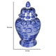 Jonah Ginger Jar | Speckled-Circular Patterns | Blue-White Porcelain 17"