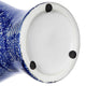 Caleb Accent Vase | Speckled Glazed Finish | Blue-White Porcelain 13"