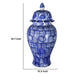 Jonah Ginger Jar | Speckled-Circular Pattern Blue-White Porcelain 20"