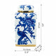 Maxon Lidded Jar | Bird-Floral Motifs | Golden Rim Blue-White Porcelain 11"
