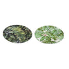 Linda Charger Plates Set of 4 | Foliage Motifs | Green-Black 13"