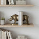 Sofia Decorative Rhino Bookend 2 Piece | Lifelike Bronze Polyresin 11"