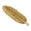 Riley Decorative Plate | Sculpted Leaf Veins Gold Stone Powder-Resin 19"