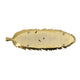 Riley Decorative Plate | Sculpted Leaf Veins Gold Stone Powder-Resin 19"