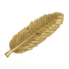 Riley Decorative Plate | Sculpted Leaf Veins Gold Stone Powder-Resin 19"