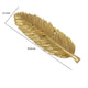 Riley Decorative Plate | Sculpted Leaf Veins Gold Stone Powder-Resin 19"