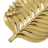 Riley Decorative Leaf Plate | Raised Insect Gold Stone Powder-Resin 11"