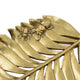 Riley Decorative Leaf Plate | Raised Insect Gold Stone Powder-Resin 11"