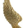 Paula 2pc Wing Bookends | Carved Feather Details | Gold Resin-Stone 9"