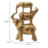 Talia Decorative Stacking Animals | Lifelike Detailed Gold Resin 14"