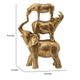 Talia Decorative Stacking Animals | Lifelike Detailed Gold Resin 14"