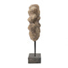 Heide Round Decorative Accent | Brown Paulownia Wood | Black Iron 27"