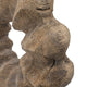 Heide Round Decorative Accent | Brown Paulownia Wood | Black Iron 27"
